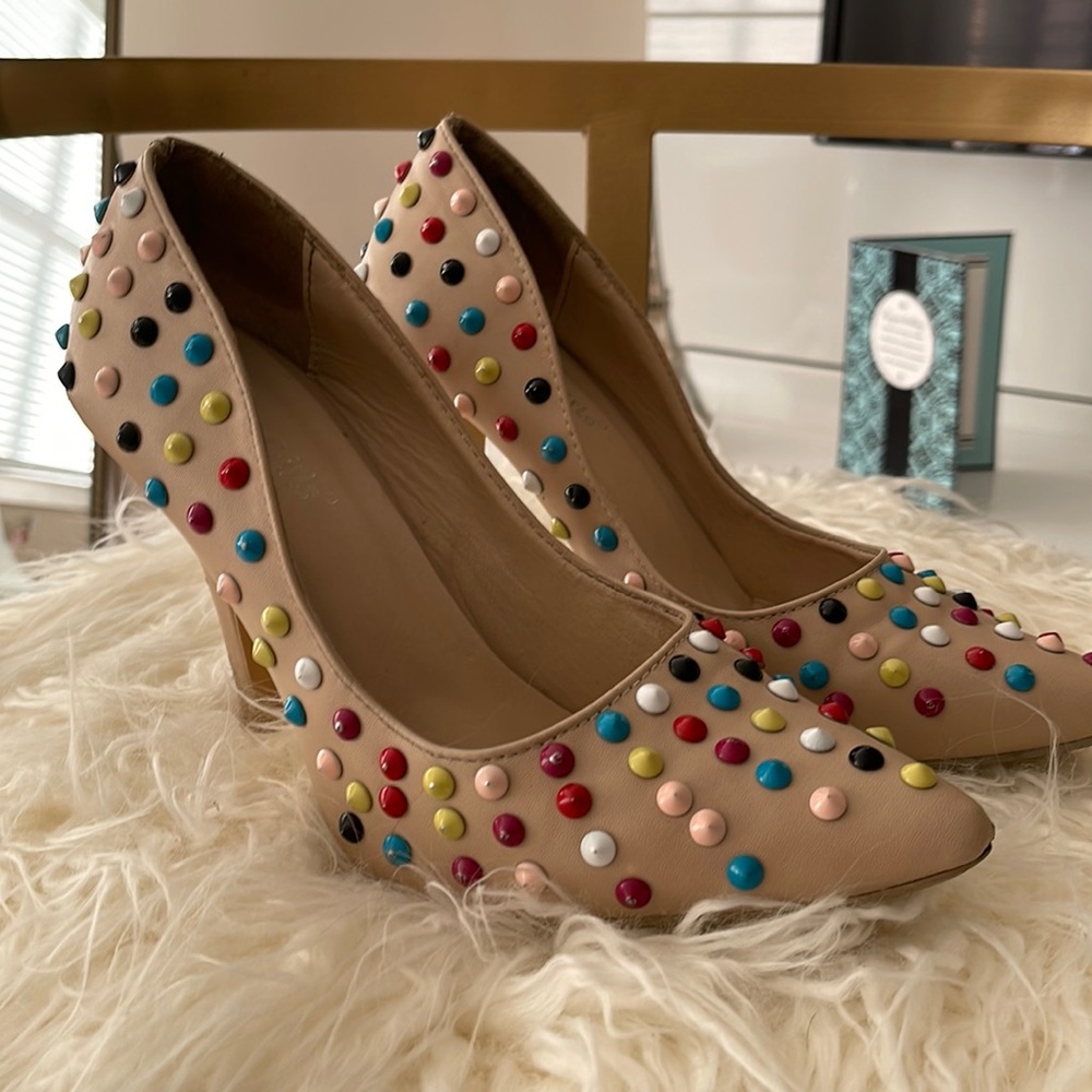 Tan pumps